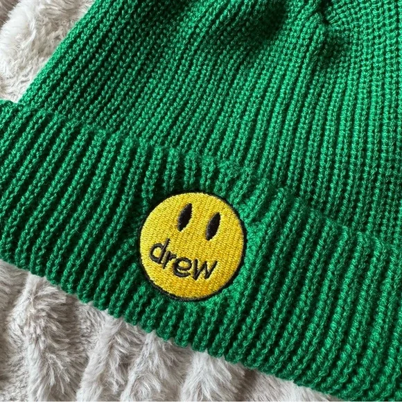 Drew House Green Ribbed Beanie - Picture 2 of 5